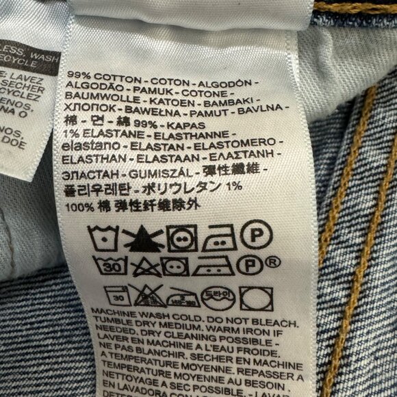 Levi's 502 Jeans Men's 38x32 Medium Wash Taper Fit Stretch Denim Red Tab - Picture 6 of 9